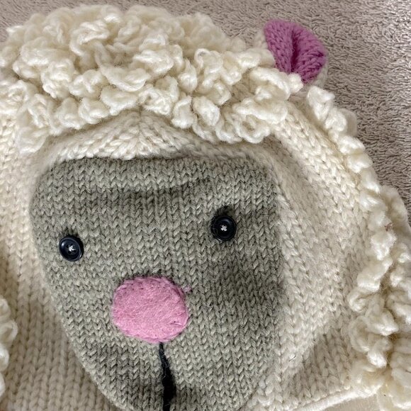 5/$25 Ark Wool Fleece Lined Sheep Toque Beanie With Ear Flaps - Picture 4 of 12